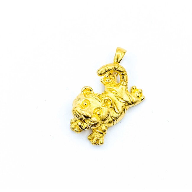 Pendant Tiger Kitten 24kt .75x.5" 4.61g 125092015