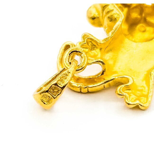 Pendant Tiger Kitten 24kt .75x.5" 4.61g 125092015