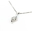 Pendant W/Chain Box Chain .25ct Round Diamond 14kw 17x6.5 18" 2.14g 225090019