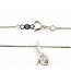 Pendant W/Chain Box Chain .25ct Round Diamond 14kw 17x6.5 18" 2.14g 225090019
