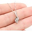 Pendant W/Chain Box Chain .25ct Round Diamond 14kw 17x6.5 18" 2.14g 225090019