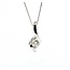 Pendant W/Chain Swirl .50ctw Round Diamonds 14ktt 25x22 18" 3.93g 225090021