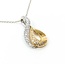 Pendant W/Chain Swirl .50ctw Round Diamonds 14ktt 25x22 18" 3.93g 225090021