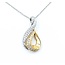 Pendant W/Chain Swirl .50ctw Round Diamonds 14ktt 25x22 18" 3.93g 225090021
