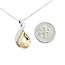 Pendant W/Chain Swirl .50ctw Round Diamonds 14ktt 25x22 18" 3.93g 225090021