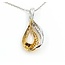 Pendant W/Chain Swirl .50ctw Round Diamonds 14ktt 25x22 18" 3.93g 225090021