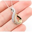 Pendant W/Chain Swirl .50ctw Round Diamonds 14ktt 25x22 18" 3.93g 225090021