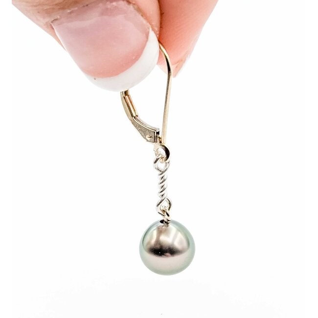 Earrings Drop 8.75mm Pearl 14kw 3g 225080015