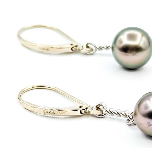 Earrings Drop 8.75mm Pearl 14kw 3g 225080015