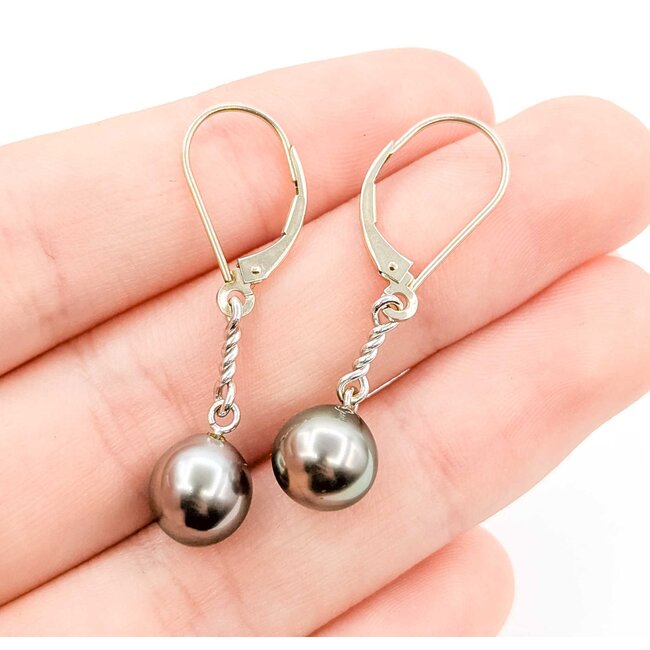 Earrings Drop 8.75mm Pearl 14kw 3g 225080015