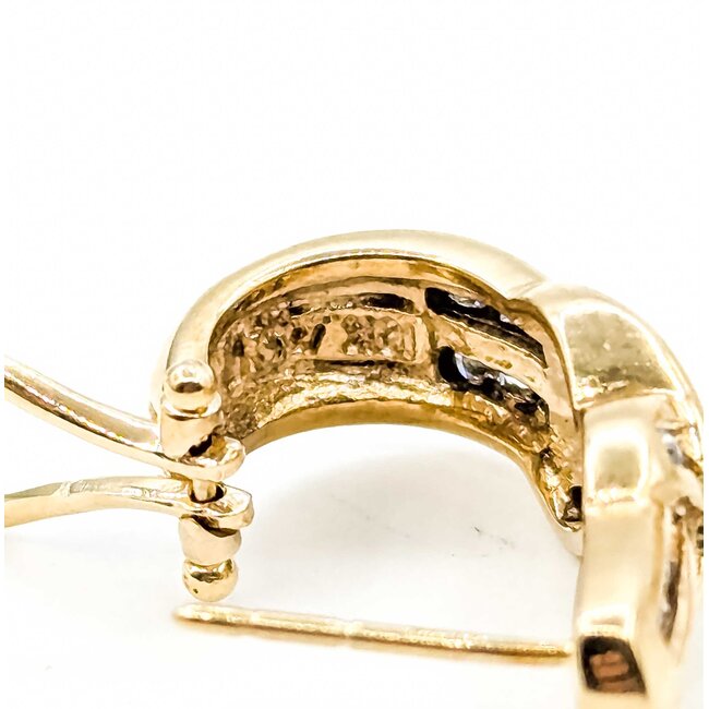 Earrings .25ctw Round Diamonds 14ky 6.5x18mm 4.55g 225090008