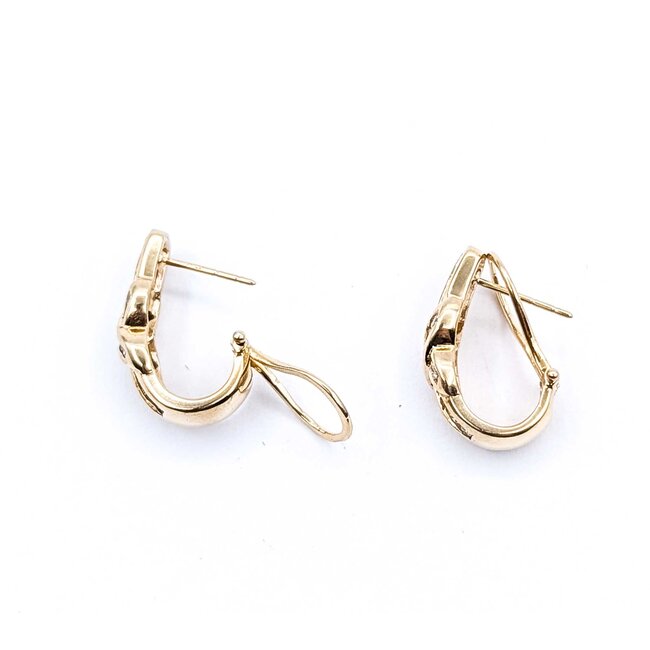 Earrings .25ctw Round Diamonds 14ky 6.5x18mm 4.55g 225090008