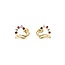 Earrings Vintage Heart .02ctw Round Diamonds Ruby 10ky 11.7x10.8mm 1.3g 225080025