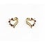 Earrings Vintage Heart .02ctw Round Diamonds Ruby 10ky 11.7x10.8mm 1.3g 225080025