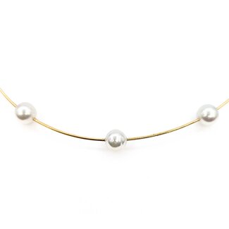 Necklace Station 9-10mm South Sea Pearls 18ky 16.5" 15.58g 225090016