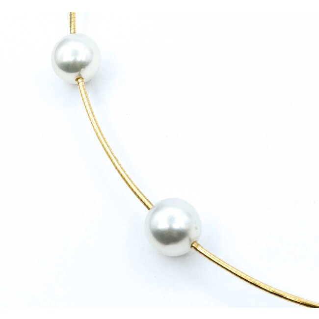 Necklace Station 9-10mm South Sea Pearls 18ky 16.5" 15.58g 225090016