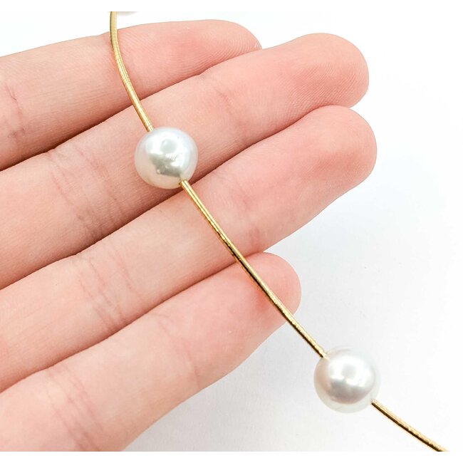 Necklace Station 9-10mm South Sea Pearls 18ky 16.5" 15.58g 225090016