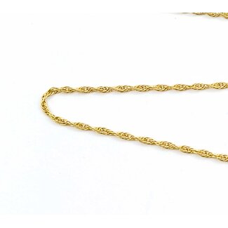 Necklace Rope Link Spring Clasp 14ky 1.6mm 19" 2.7g 125092003