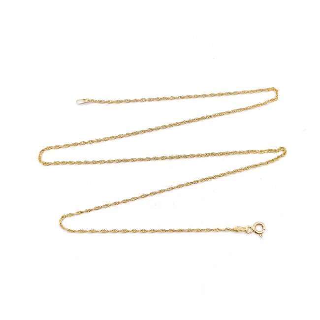 Necklace Rope Link Spring Clasp 14ky 1.6mm 19" 2.7g 125092003
