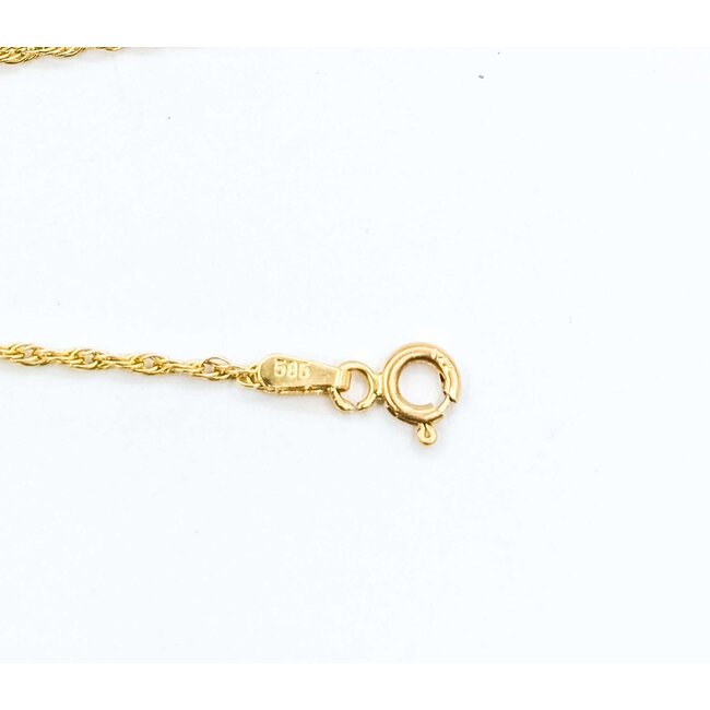 Necklace Rope Link Spring Clasp 14ky 1.6mm 19" 2.7g 125092003
