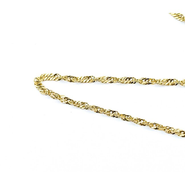 Necklace Rope Link Lobster Clasp 14ky 1.9mm 20" 3.33g 125092005