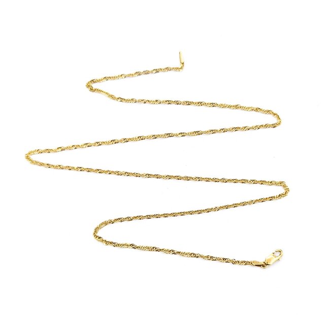 Necklace Rope Link Lobster Clasp 14ky 1.9mm 20" 3.33g 125092005