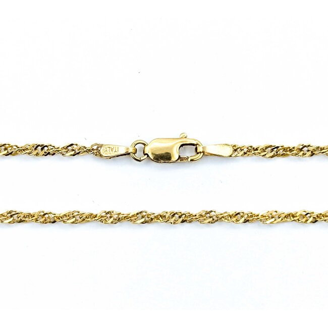 Necklace Rope Link Lobster Clasp 14ky 1.9mm 20" 3.33g 125092005
