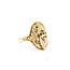 Ring Black Hills Gold Leaf Motif 10ktt 18mm Sz7 3.55g 125092034