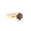 Ring Floral Cluster .33ctw Pyrope Garnet 14ky 2.35mm Sz7.75 2.47g 125090004