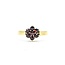Ring Floral Cluster .33ctw Pyrope Garnet 14ky 2.35mm Sz7.75 2.47g 125090004