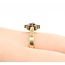 Ring Floral Cluster .33ctw Pyrope Garnet 14ky 2.35mm Sz7.75 2.47g 125090004