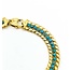 Bracelet Link Mesh 3mm Turquoise 18ky 8mm 7.5" 12.00g 225090023