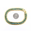 Bracelet Link Mesh 3mm Turquoise 18ky 8mm 7.5" 12.00g 225090023
