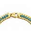 Bracelet Link Mesh 3mm Turquoise 18ky 8mm 7.5" 12.00g 225090023