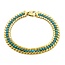 Bracelet Link Mesh 3mm Turquoise 18ky 8mm 7.5" 12.00g 225090023
