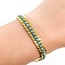 Bracelet Link Mesh 3mm Turquoise 18ky 8mm 7.5" 12.00g 225090023