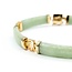 Bracelet Bezel Bar Set Jade 14ky 7.5mm 8" 15.7g 225090024