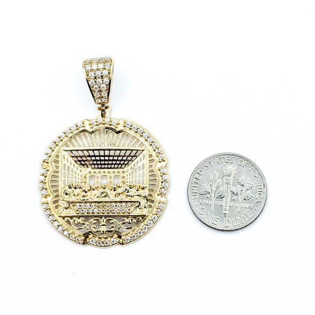 Pendant The Last Super CZ Stones 10ky 1.75x1.2" 4.04g 125092045