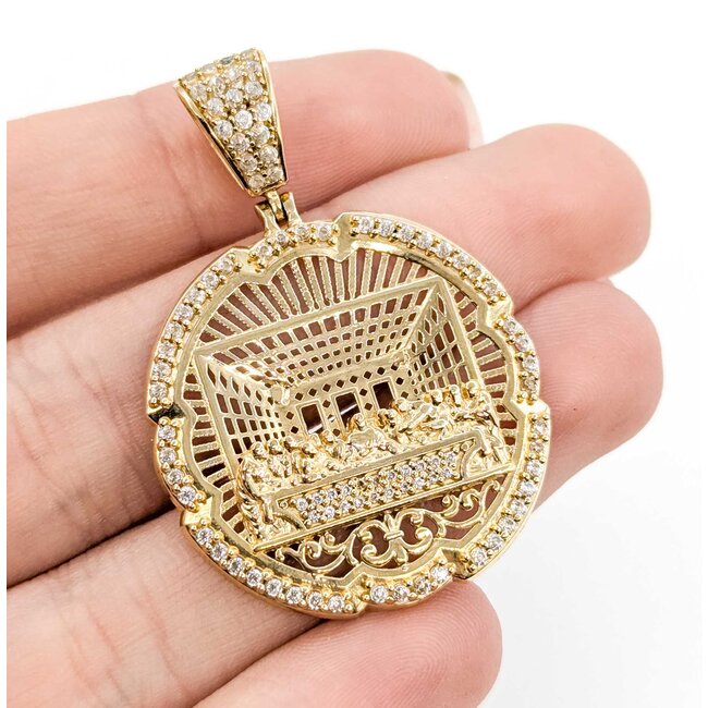 Pendant The Last Super CZ Stones 10ky 1.75x1.2" 4.04g 125092045