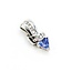 Pendant .25ctw Round Diamonds .72ct Purple Tanzanite 14kw 24x10mm 4.0g 225090025