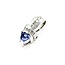 Pendant .25ctw Round Diamonds .72ct Purple Tanzanite 14kw 24x10mm 4.0g 225090025