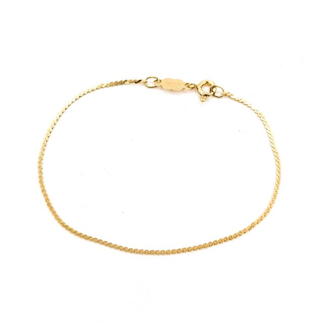 Bracelet S Link Spring Clasp 14ky 1.25mm 7" 1.68g 125092033
