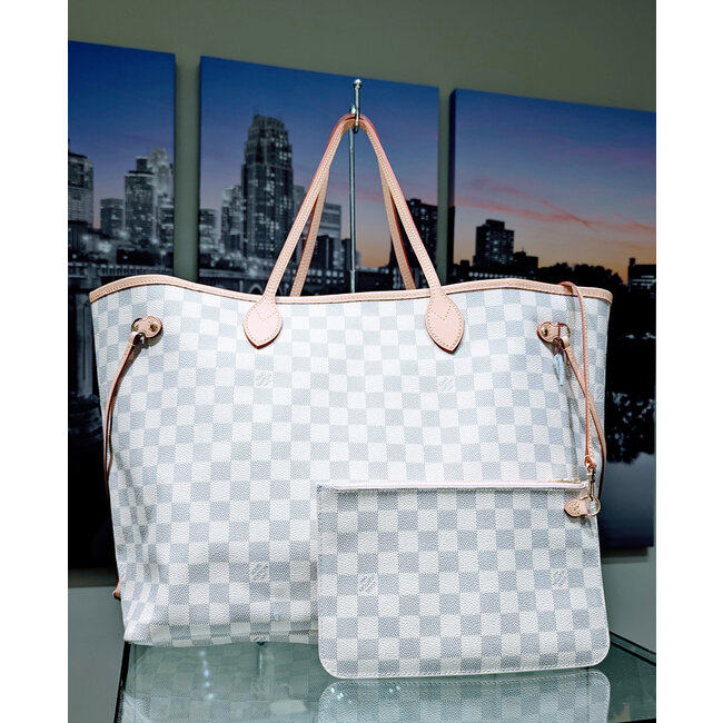 Handbag Louis Vuitton Neverfull Damier Azur GM 125095090