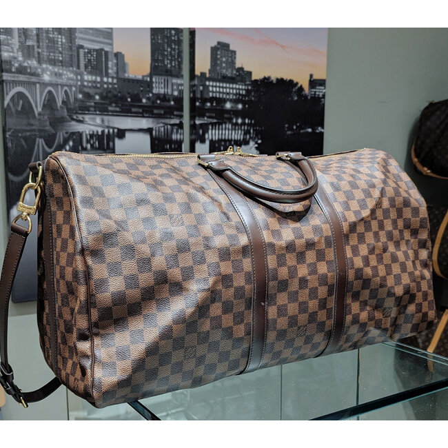 Duffle Louis Vuitton Keepall Bandouliere 55 Damier Ebene 125095102