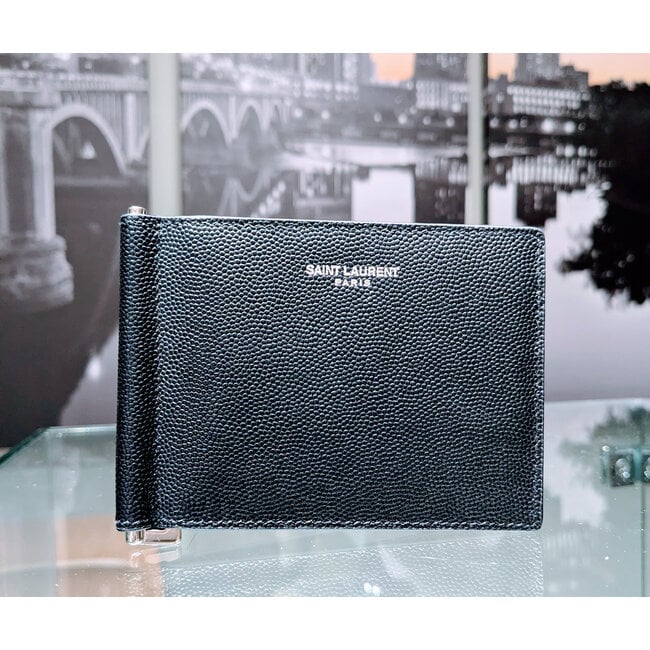 Wallet YSL Caviar Leather BiFold Money Clip 125105001