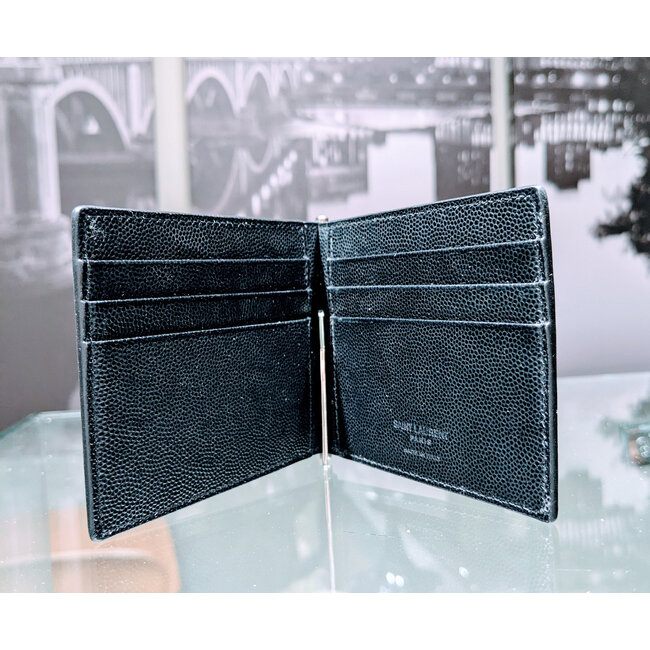 Wallet YSL Caviar Leather BiFold Money Clip 125105001