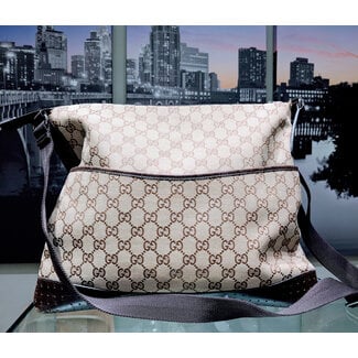 Handbag Gucci Flat Dark Calfskin Medium 125105002