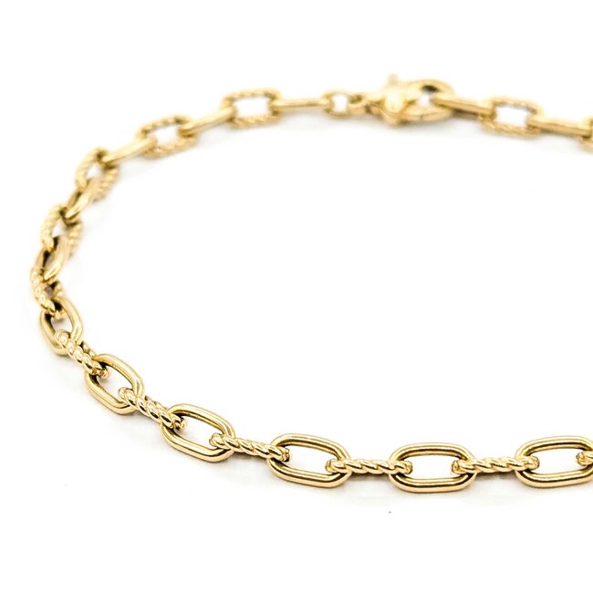 Bracelet David Yurman Madison 18ky 3mm 6.75" 4.5g 125092060