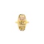 Ring Black Hills Gold Leaf Motif 10ktt 21mm Sz7 2.68g 125092035