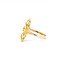 Ring Black Hills Gold Leaf Motif 10ktt 21mm Sz7 2.68g 125092035